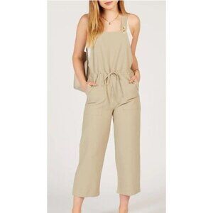Rhythm Verona Jumpsuit Women Size XS NWT Wide Leg Linen Blend Loose Fit Summer